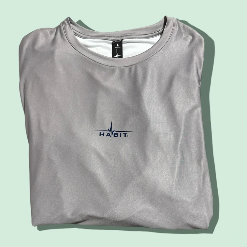 Habit Gray Solar Marina Waves Long Sleeve Tee XL